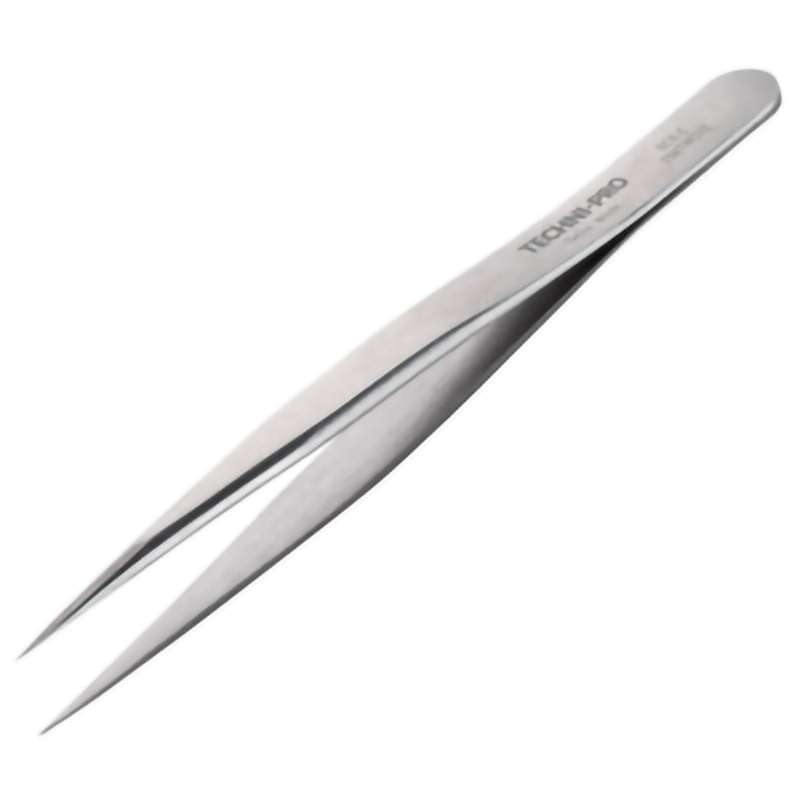 High Precision Tweezers, Style 0C9, Carbon Steel, Fine, Sharp, 3.5"